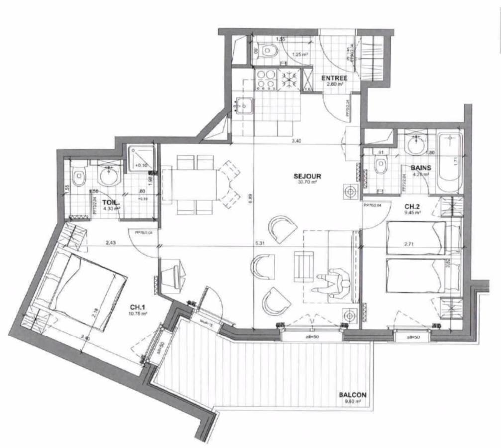 Spacious Ski-In Ski-Out Apartment 4-6 Pax, 161 Sources De Marie Arc 1950 Les Arcs  المظهر الخارجي الصورة