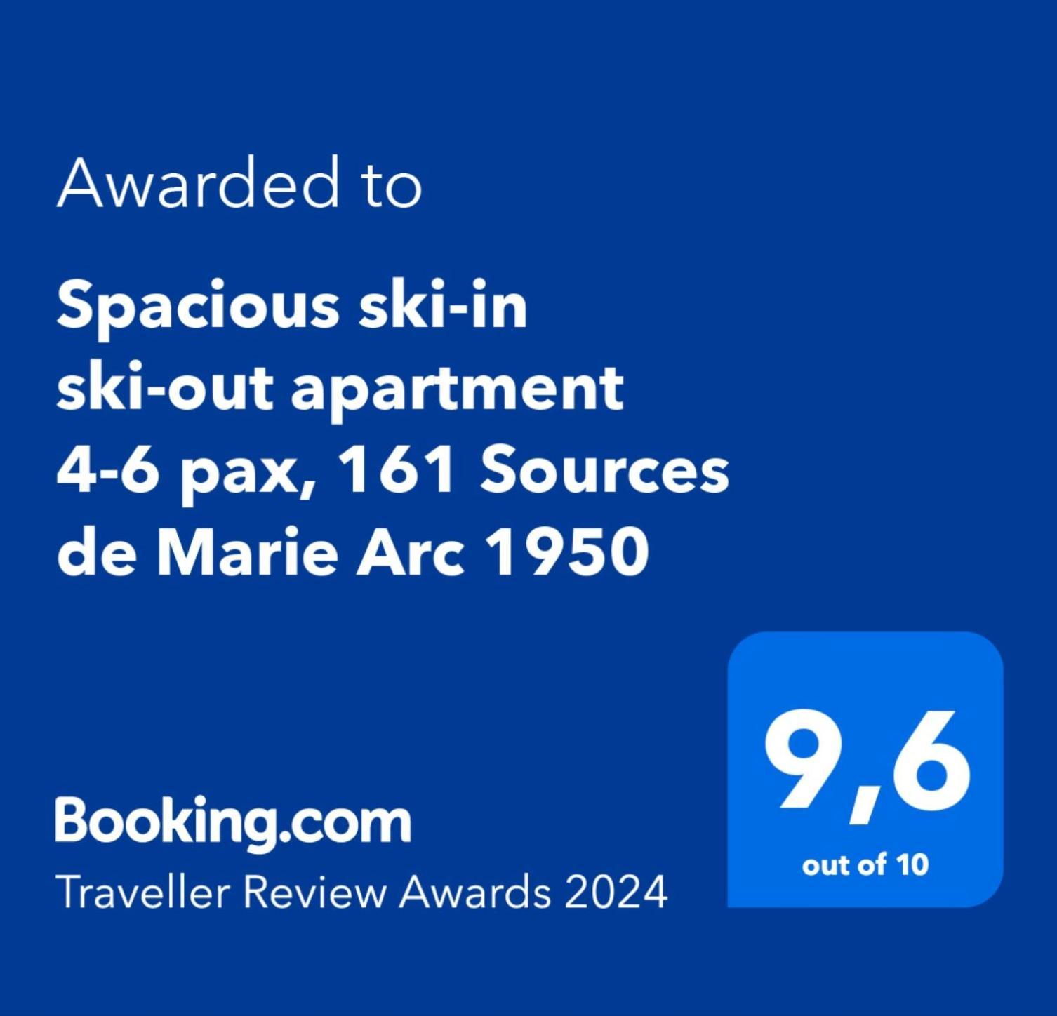 Spacious Ski-In Ski-Out Apartment 4-6 Pax, 161 Sources De Marie Arc 1950 Les Arcs  المظهر الخارجي الصورة